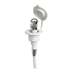 Doccetta mizar bianca tubo pvc 2,5 m in piano