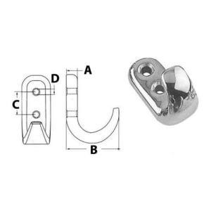 Gancio inox aisi 316 lucidato acciano inox