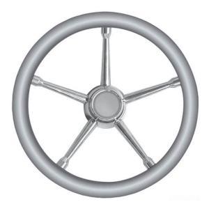 Volante a inox/grigio 350 mm sterzo - timoneria